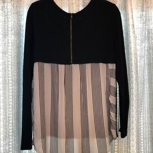 Doe & Rae Tuxedo Sweater L